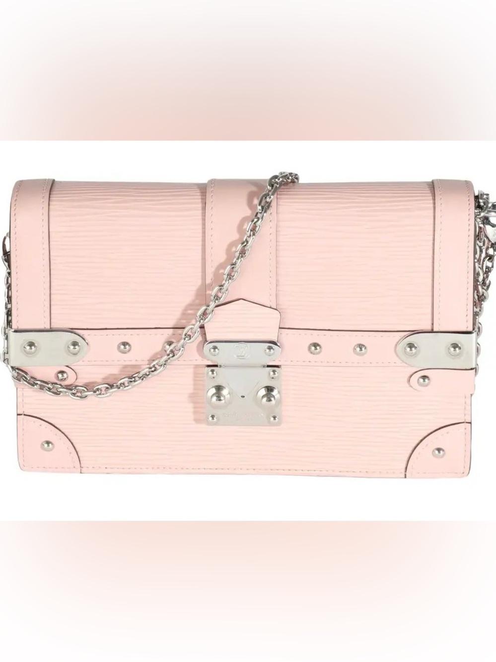 Louis Vuitton Pink  Epi leather trunk Chain Bag